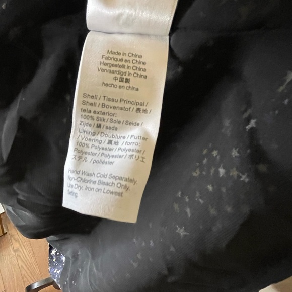 J Crew Ruffle-back silk dress in starry sky print Sz 12 - Picture 7 of 8